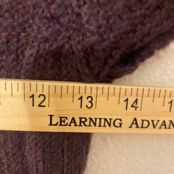 Stile Benetton Wool Alpaca Blend Short Sleeve Sweater Dress in Eggplant Size XS - Picture 7 of 12